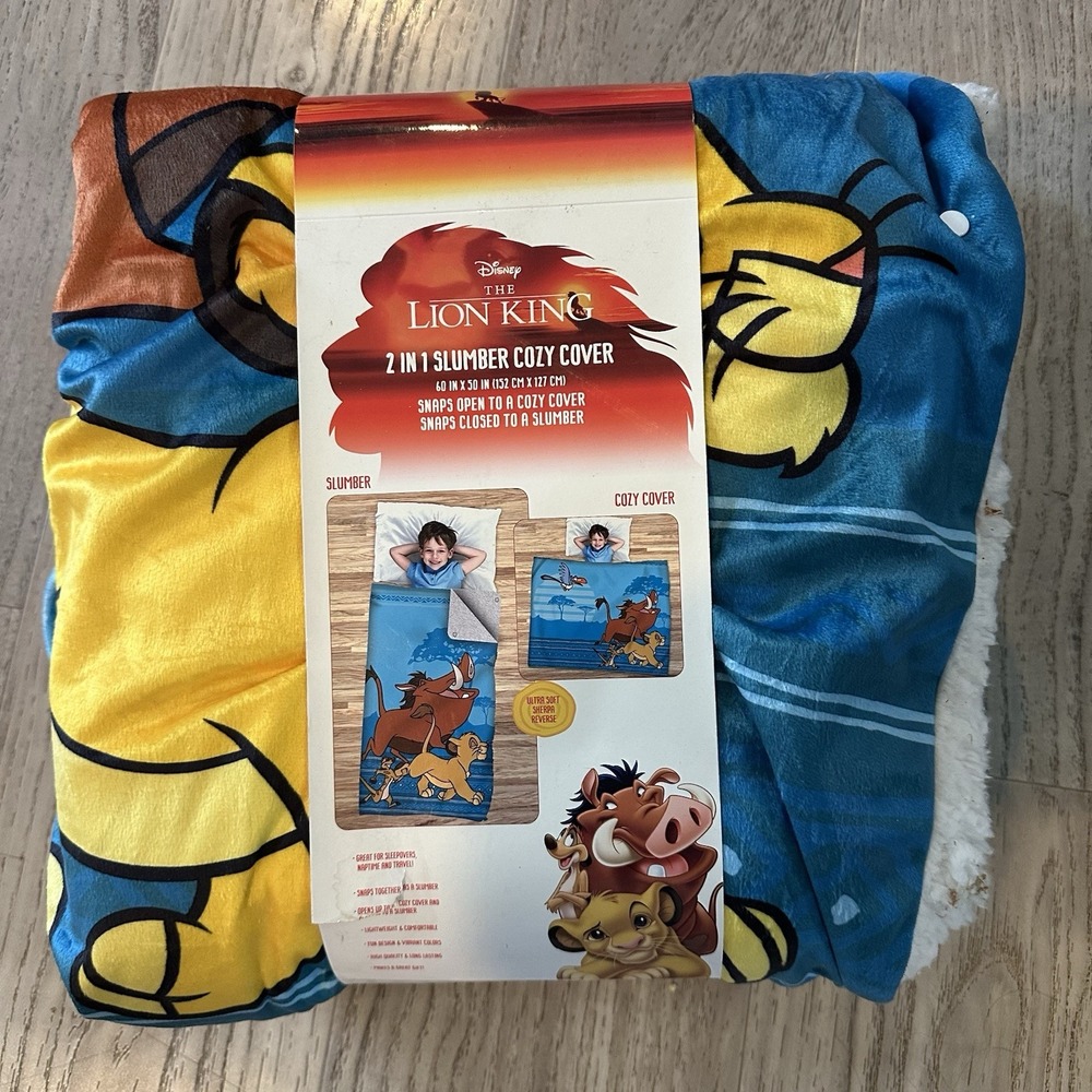 Disney The Lion King 2‎ In 1 Slumber Cozy Cover 60x50